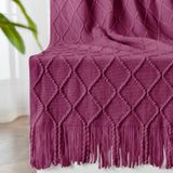 Cobertor Tricotado À Mão Para Sofá E Cama 50x60cm
