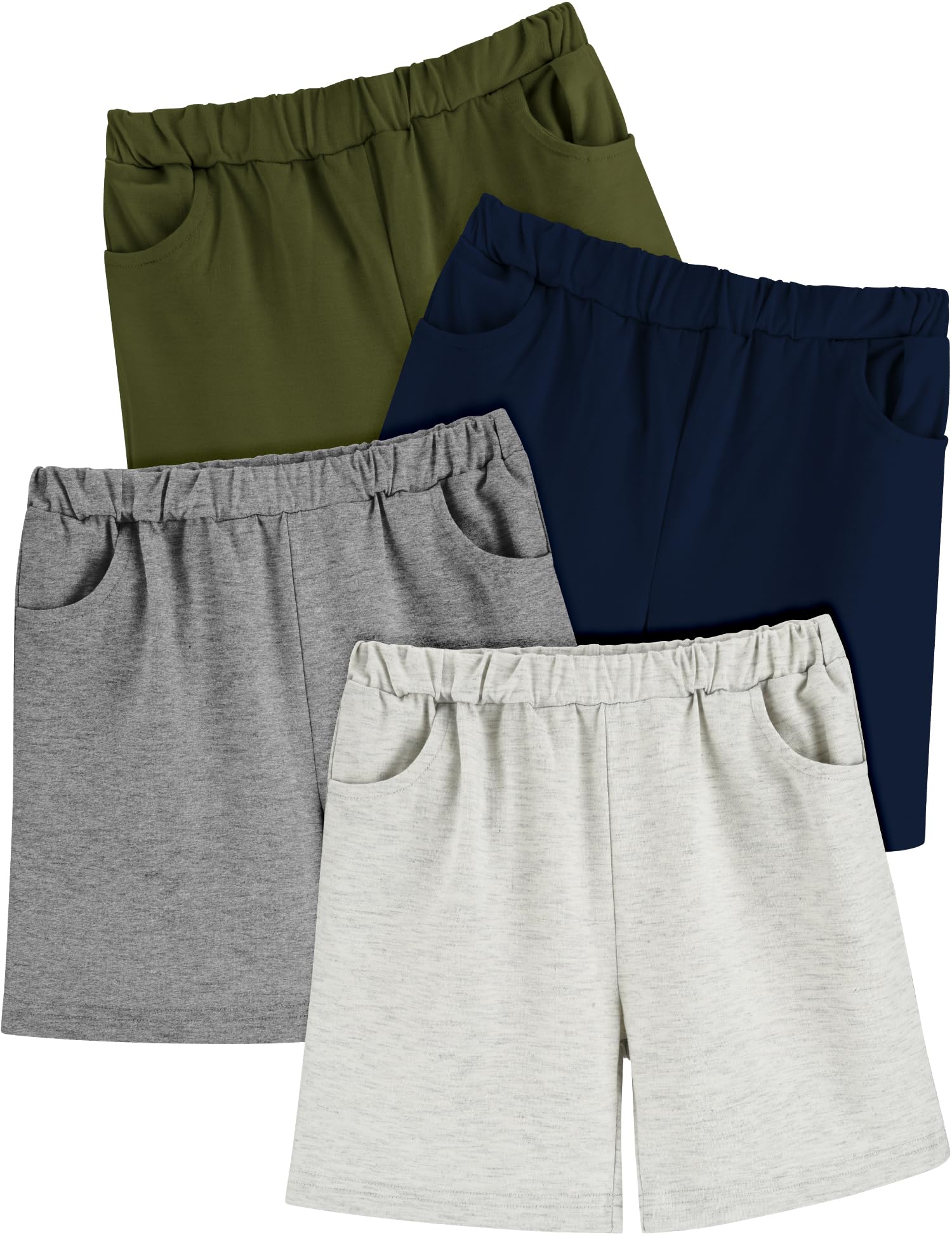 Shorts Fulako Boy, Pacote Com 4 Shorts Active Kids Athletic Jogger 5t