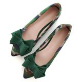 Sapatilhas De Balé Sailing Lu Bow-knot, Camuflagem Feminina Em Camuflagem Verde