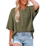 Top Dokotoo Oversize Waffle Knit Para Mulheres, Verde, Tamanho L