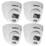 Kit 4 Câmeras De Segurança Intelbras Multi Hd 20m Vhd 1120 D Full Color Imagem Colorida Noite E Dia