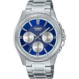 Relógio Casio Masculino Ref:mtp-1375d-2a1vdf Multifunção Prateado
