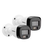 Kit Intelbras 2 Câmeras De Segurança 3220 B Multi-hd Vhd Full Color Com Microfone E Áudio 20m Branca