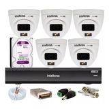 Kit 6 Cameras De Segurança Intelbras Full Color 1220d Dvr Imhdx 3008 Ia Com Hd 1tb Purple