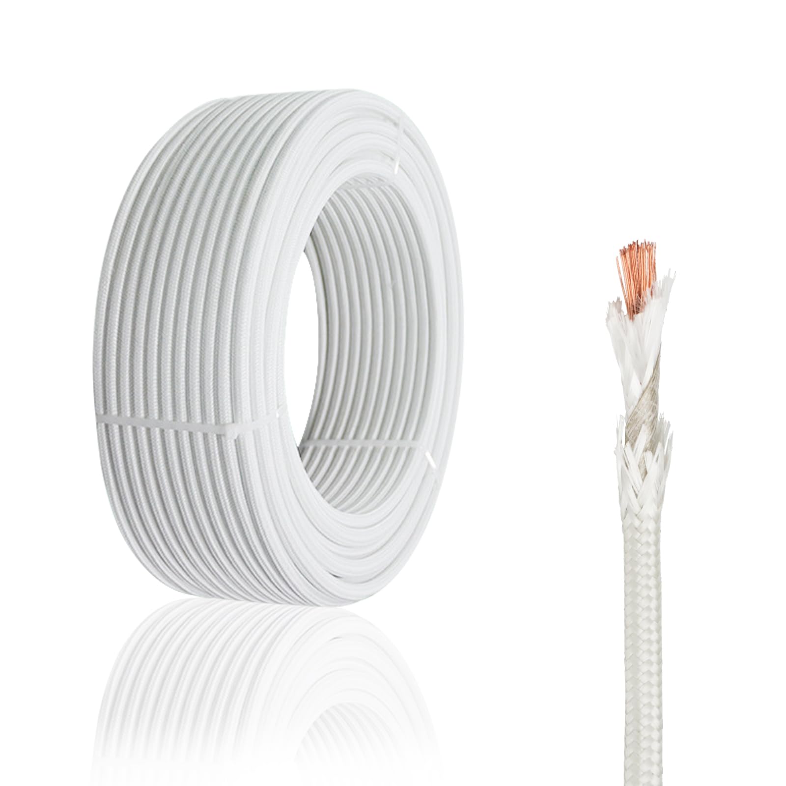 Fio De Alta Temperatura Ktoyeang 9 Awg Mica Fiberglass 15m