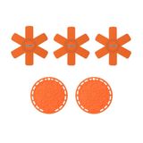 Kit Le Creuset 3 Protetores E 2 Suportes Para Panela Laranja