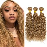 Pacotes De Cabelo Raivide Honey Blonde Water Wave #27 35-70cm