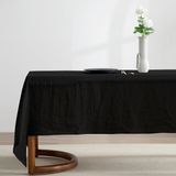 Toalha De Mesa Everly 100% Puro De Linho Retangular 152x274cm Preta