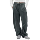 Calça De Moletom Faiable Wide Leg Barrel Unissex Cinza Escuro