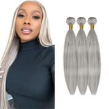 Pacotes De Cabelo Huxowax Pgrey/613 Brazilian Virgin Remy 300g