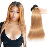 Pacotes De Cabelo Hiaplame Ombre Straight 1b27 Honey Blonde 56-66cm