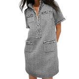 Vestido Cozypoin, Minivestido Feminino, Elegante, Preto