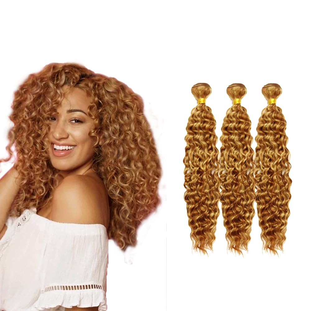 Pacotes De Cabelo Huxowax Highlight Deep Wave P27/30 50-60cm 3 Pacotes