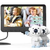 Câmera De Carro De Bebê Grownsy Para 2 Crianças Com 7" Ultrawide Ahd