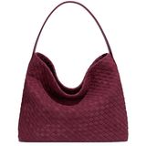 Bolsa De Ombro Molodo Woven Suede Para Mulheres, Elegantes Viagens De Trabalho