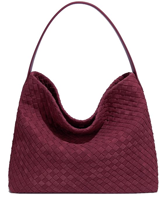 Bolsa De Ombro Molodo Woven Suede Para Mulheres, Elegantes Viagens De Trabalho
