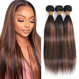 Pacotes De Cabelo Fridnae Pb1/30 Ombre Straight Human Hair 300g
