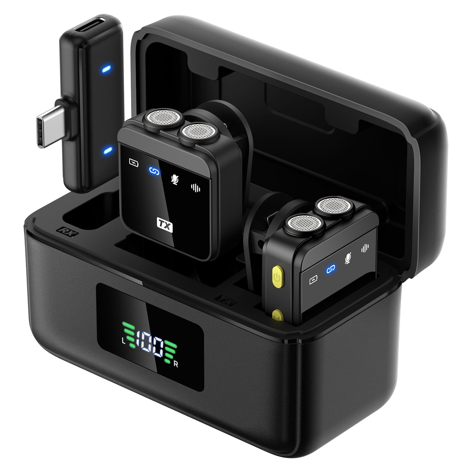 Microfone De Lapela Sem Fio Wnh Para Iphone/android 70hrs