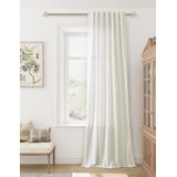 Cortinas Guken Ivory Linen, 335 Cm De Comprimento, 1 Painel Para Sala De Estar