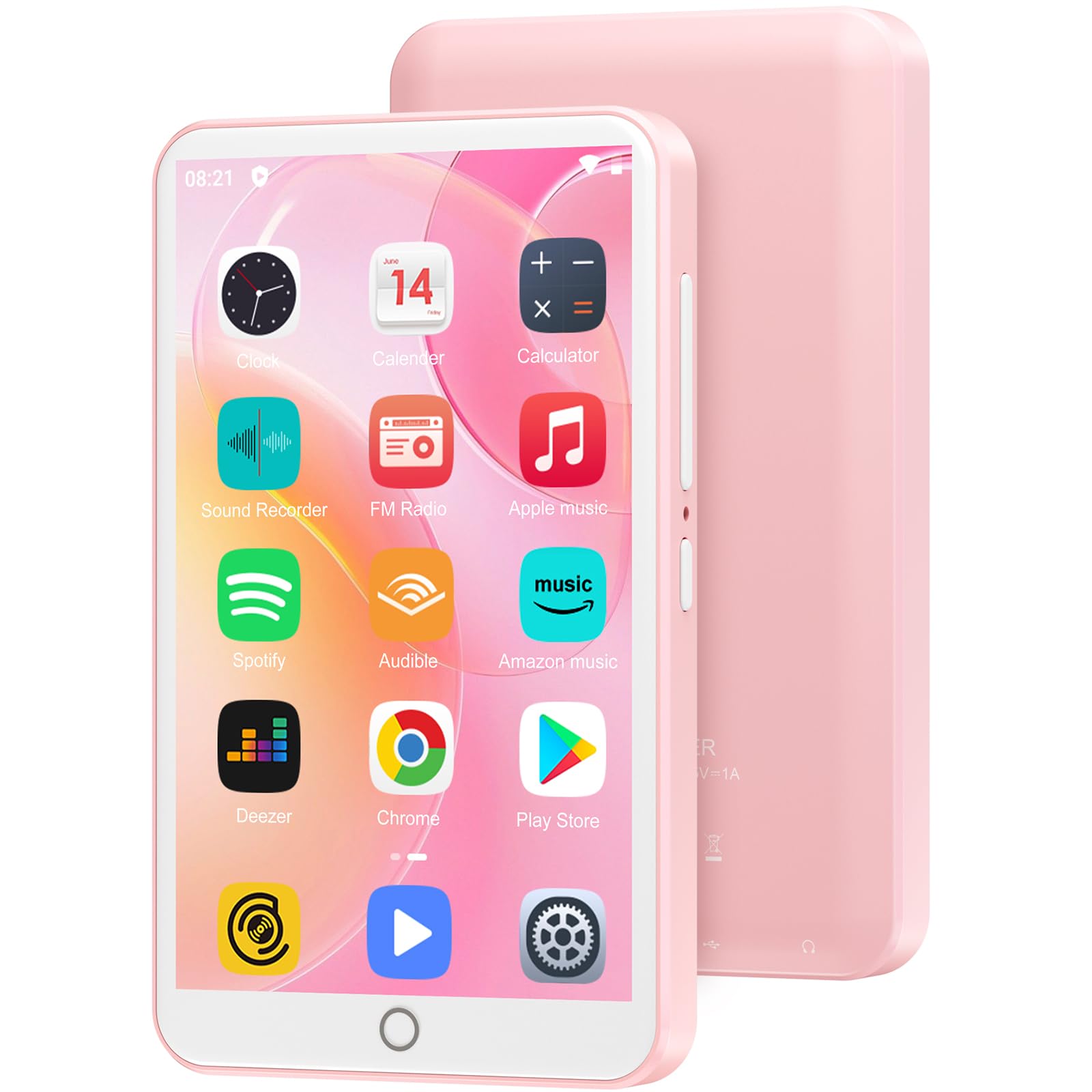 Leitor Mp3 Oilsky M303 Pro 80gb Com Bluetooth E Wifi Rosa
