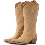 Botas De Cowboy Iuv Western Cowgirl, Salto Grosso, Meia Panturrilha, Mulheres