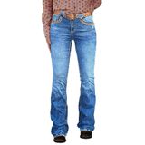 Jeans Flamingals Boot Cut Feminino Tummy Control Jeans Azul S