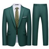 Conjunto De Roupas Wulful, Blazer Masculino Slim Fit One Button
