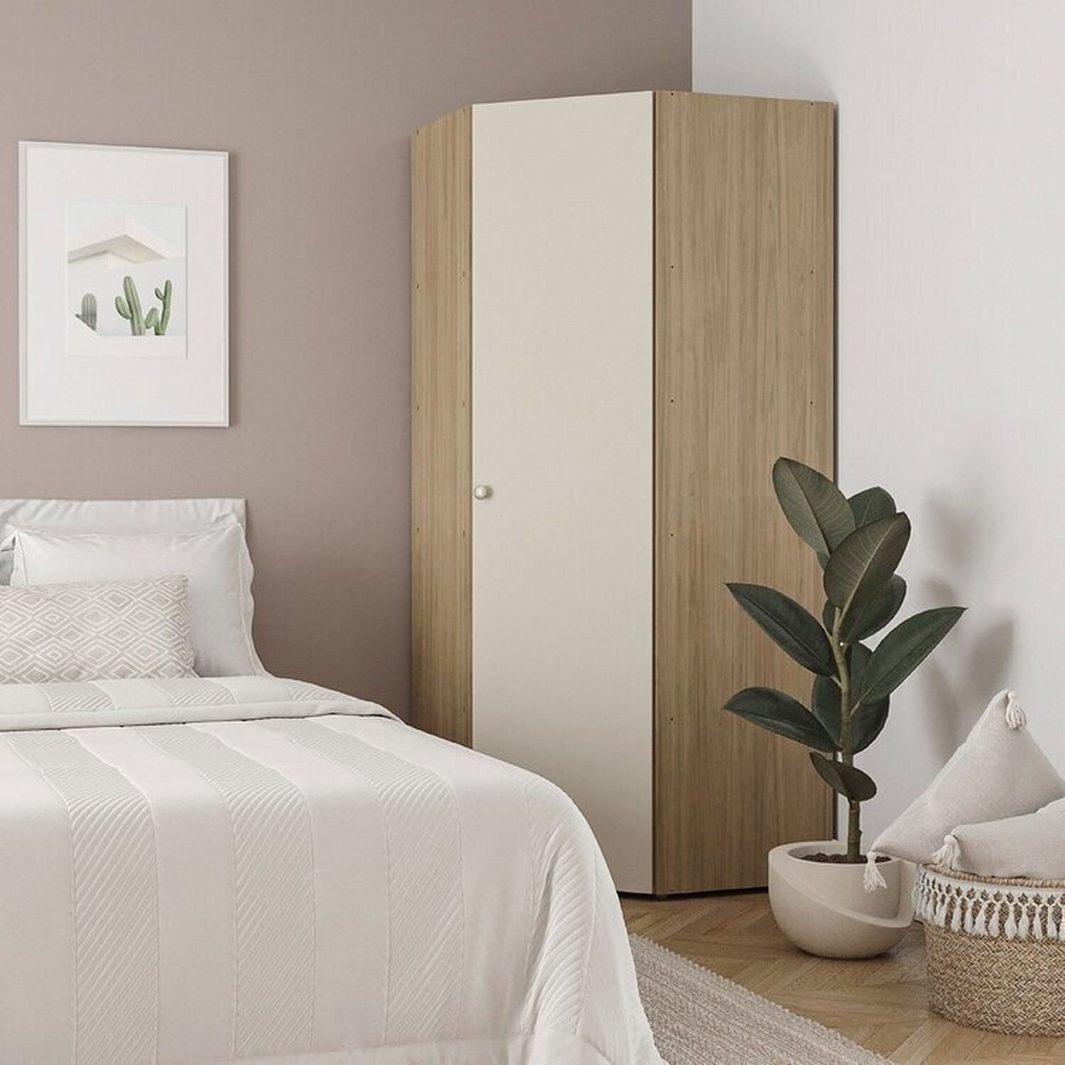 Módulo De Canto Oblíquo 180 Frame Cabecasa Madeiraoriginals Acácia/arenas