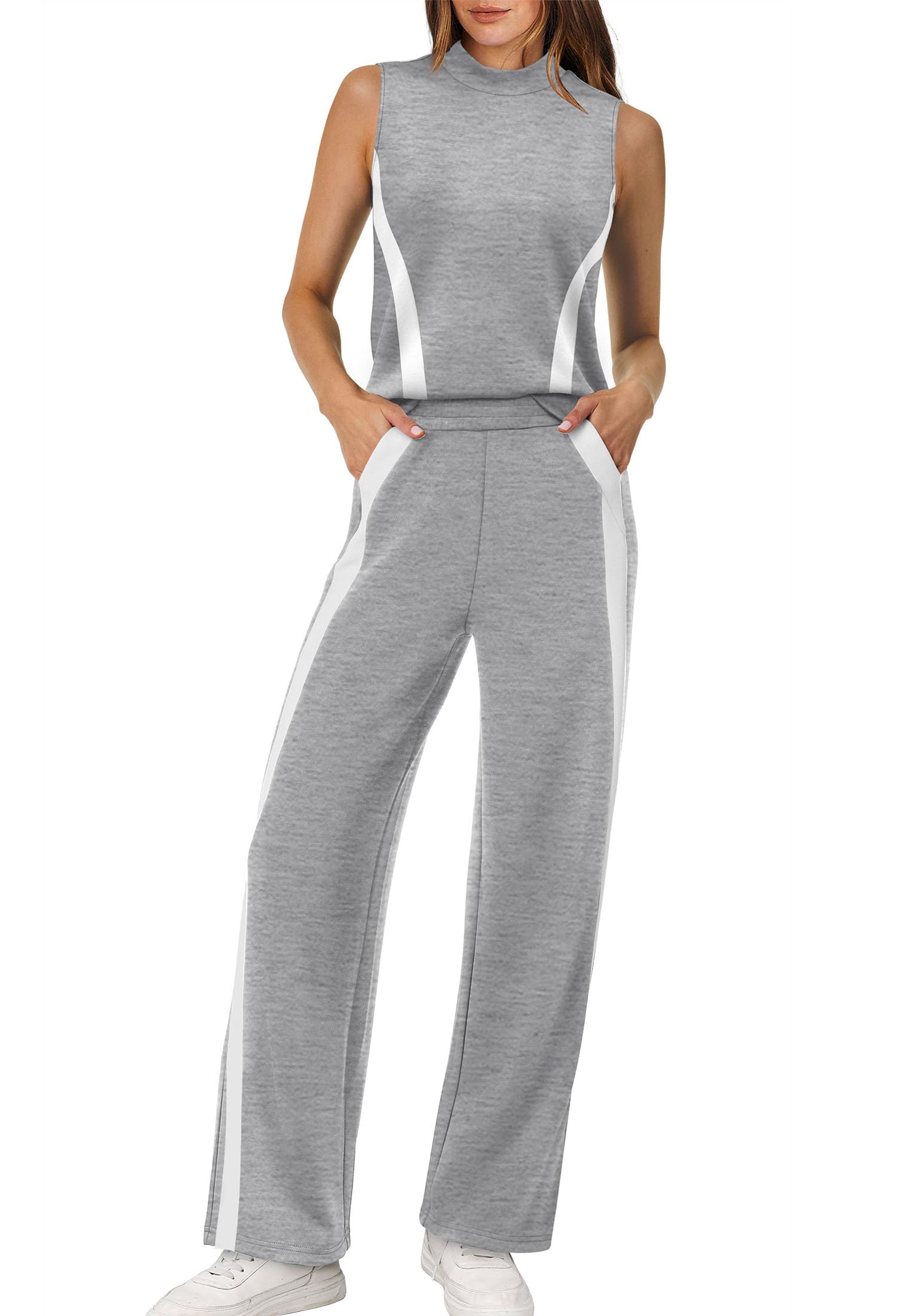 Conjunto De Lounge Xieerduo Para Mulheres, 2 Peças, Roupas De Verão, Cinza