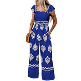 Macacão Happy Sailed 2025 Para Mulheres Dressy Casual Blue S