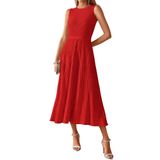 Vestido Regata Midi Bodycon Btfbm Summer Rib Knit Sem Mangas