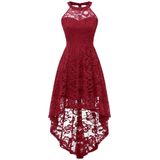Vestido Dressystar Halter Lace Cocktail Wedding Dark Red Xxl