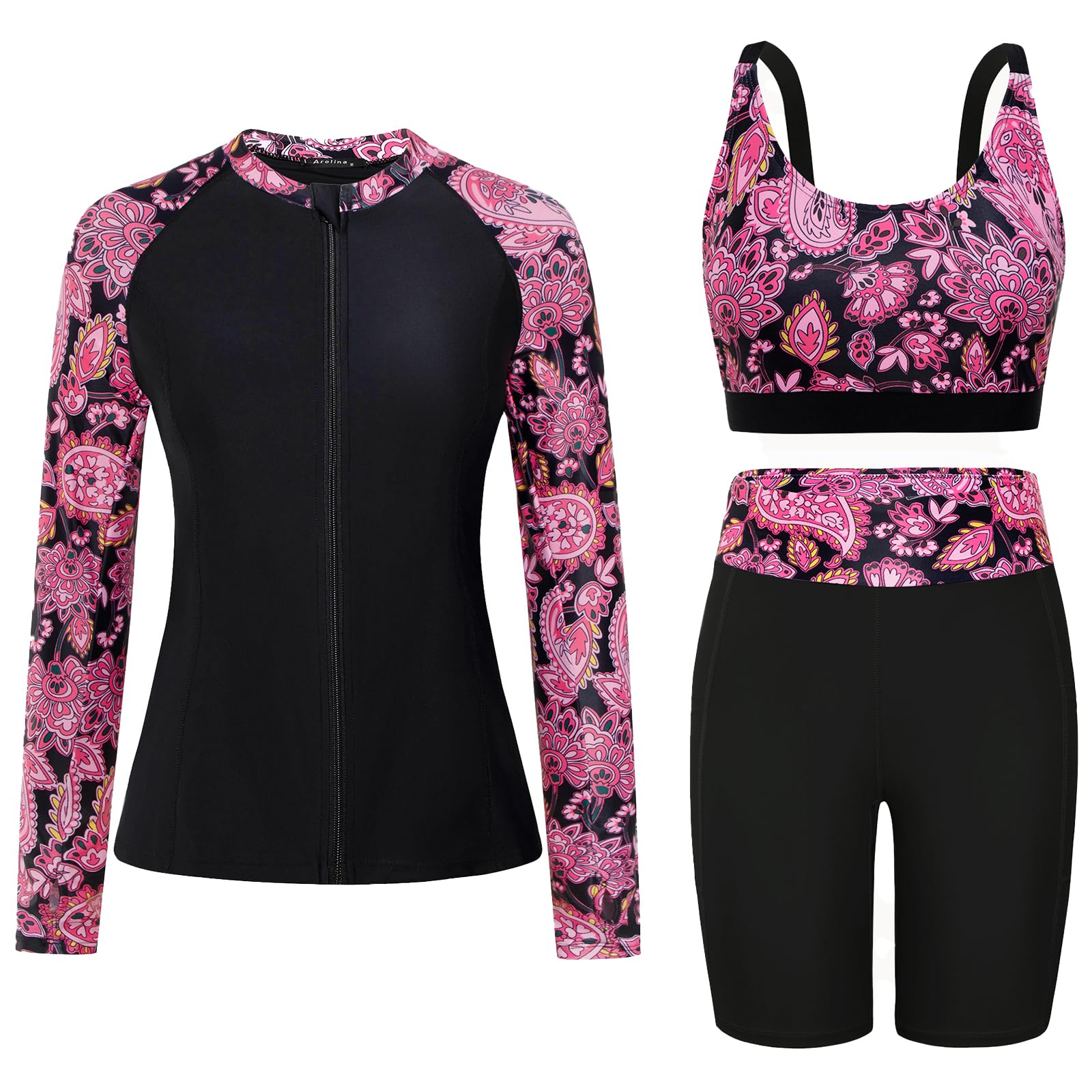 Shorts De Banho Arolina Swimwear Rash Guard Women Red Xxl