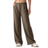 Calças De Trabalho Willit, Pernas Largas, Cintura Alta, Femininas, Tawny Xl