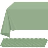 Toalha De Mesa Ragnhild Sage Green Plastic, Pacote 32, 137x274cm