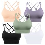 Sutiãs Esportivos Evercute Cross Back Com Alças Acolchoadas Para Ioga E Fitness