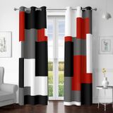Cortinas Blackout Tyrot Red Black 100% Blackout 240x245cm 2 Painéis