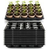 Aparador De Raízes De 20 Bandejas De Plantas Celulares Para Vasos De Viveiro Redondos De 8 Cm