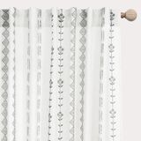 Cortinas Lino Rosa White Sheer De 240 Cm De Comprimento Boho Para Quarto