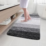 Tapete De Banheiro Arotive Microfiber Shaggy Absorbent 44x32cm Preto