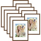 Porta-retratos Decoruhome 12x16, Conjunto De 10 Plásticos Marrons