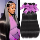 Pacotes De Cabelo Qiying 12a Straight 30 36 40cm 100% Brasileiros