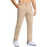 Calças De Golfe Pudolla, Vestido Elástico Masculino, Leve, Cáqui