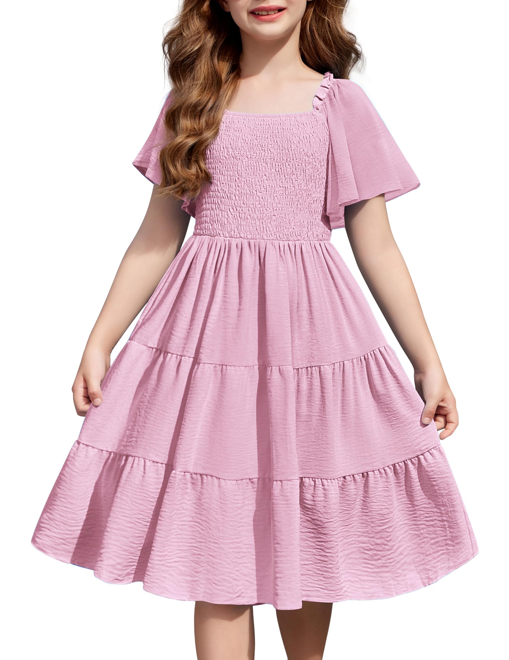 Vestido Arshiner Valentines Summer Para Meninas De 10 A 11 Anos Rosa