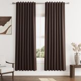 Cortinas Guken Blackout Brown Linen 183x132cm, Conjunto De 2 Painéis