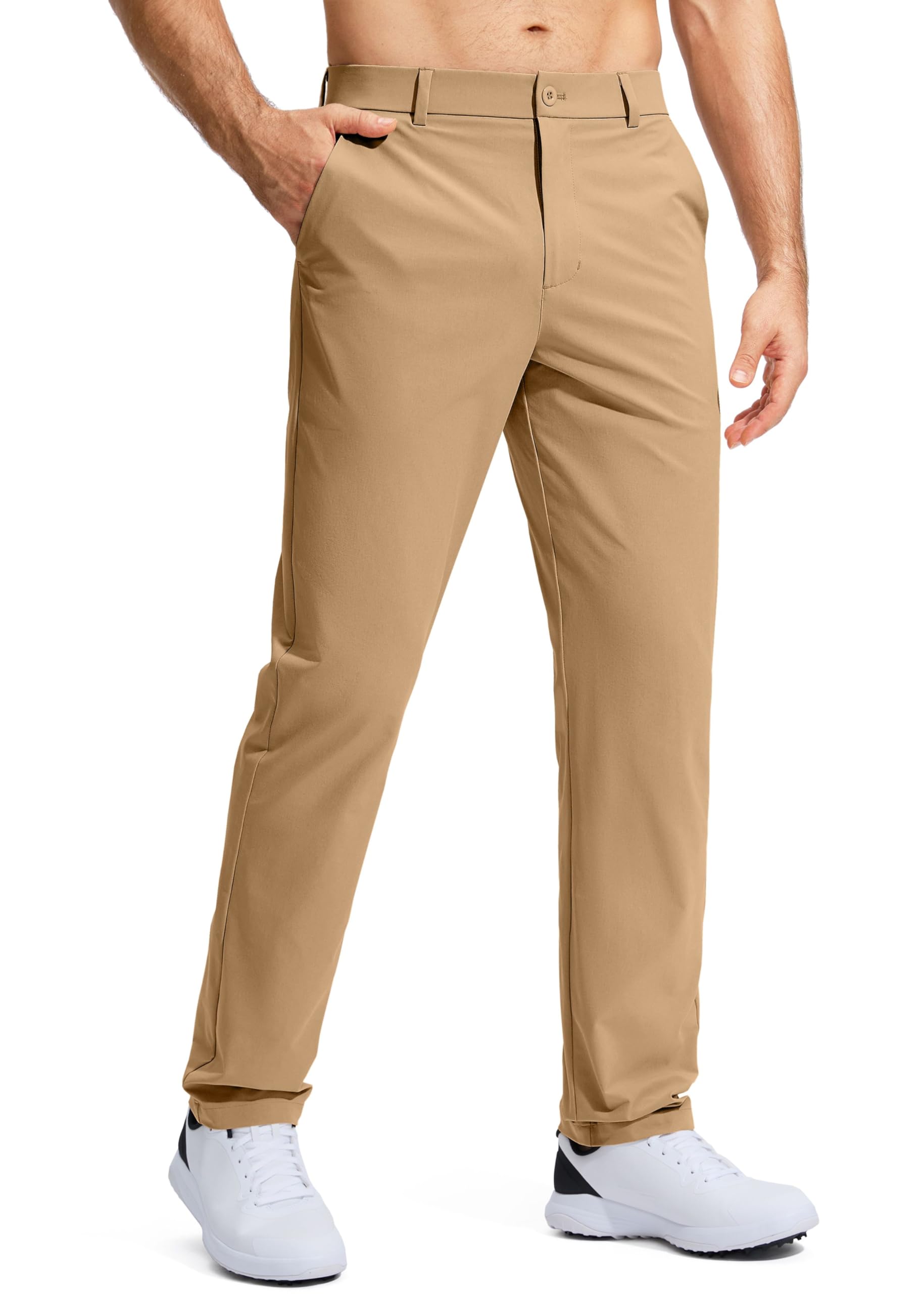 Calças De Golfe Pudolla Masculinas Stretch Classic Fit Quick Dry 34