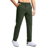 Calças De Golfe Pudolla, Vestido Elástico Masculino, Leve, Verde Militar