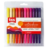 Hidrocor Vibes Sketch Entadecer Ponta Dupla 12 Cores - Tris