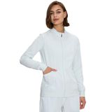 Jaqueta Esfoliante Floralhue Para Mulheres Com Zíper Frontal Médica 2xs Branca
