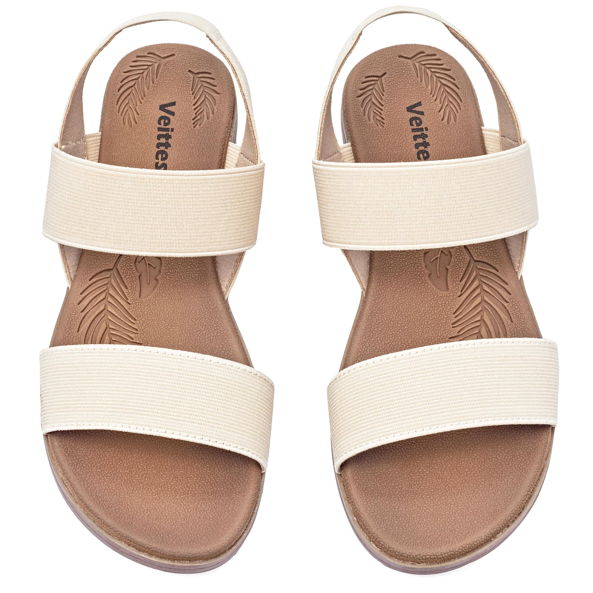 Sandálias Flat Slide Veittes Casuais Ajustáveis Para Mulheres